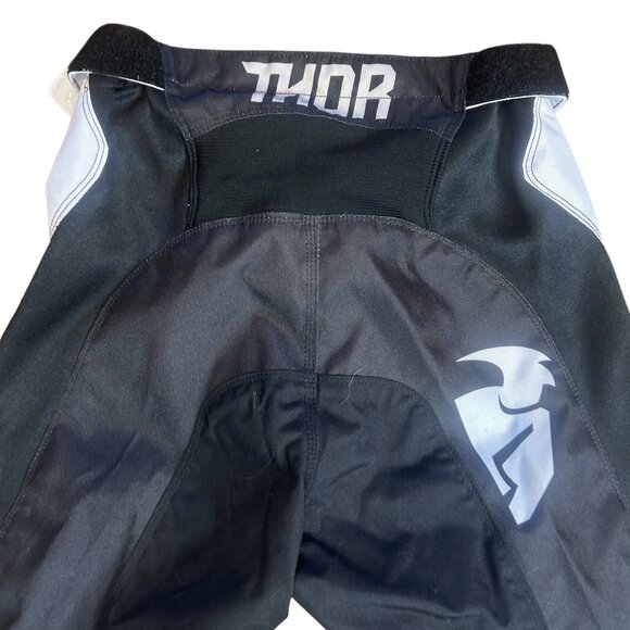 THOR Motorcycle Motocross Riding Pants Size 30 Black and White - Picture 2 of 12